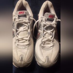 Nike White and Red Athletic Shoes